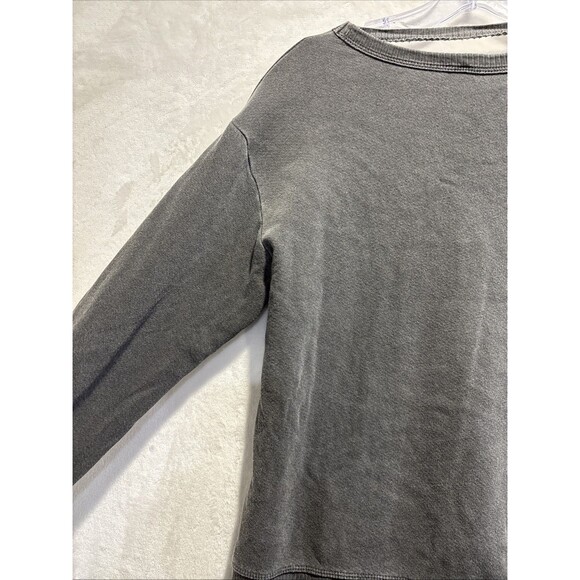 Wilt Women's Long Sleeve Distressed Neckline Pullover Top Grey Size Medium Boho - Picture 10 of 16